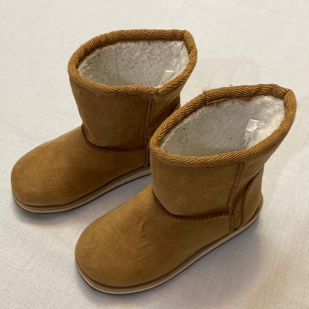 Faux Suede Slip on Lined Booties  Lightly Worn - Excellent Used Condition Size 8